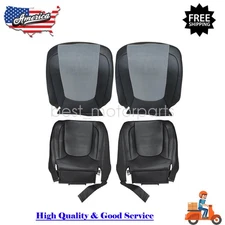 Both Side Bottom Top Back Leather Seat Cover Black For 04-05 Dodge Ram 1500 2500