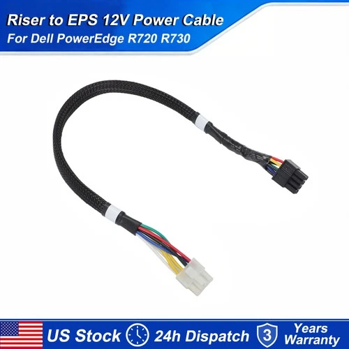 Riser to EPS 12V Power Cable For Dell PowerEdge R720 R730 For Tesla M40/P40/P100
