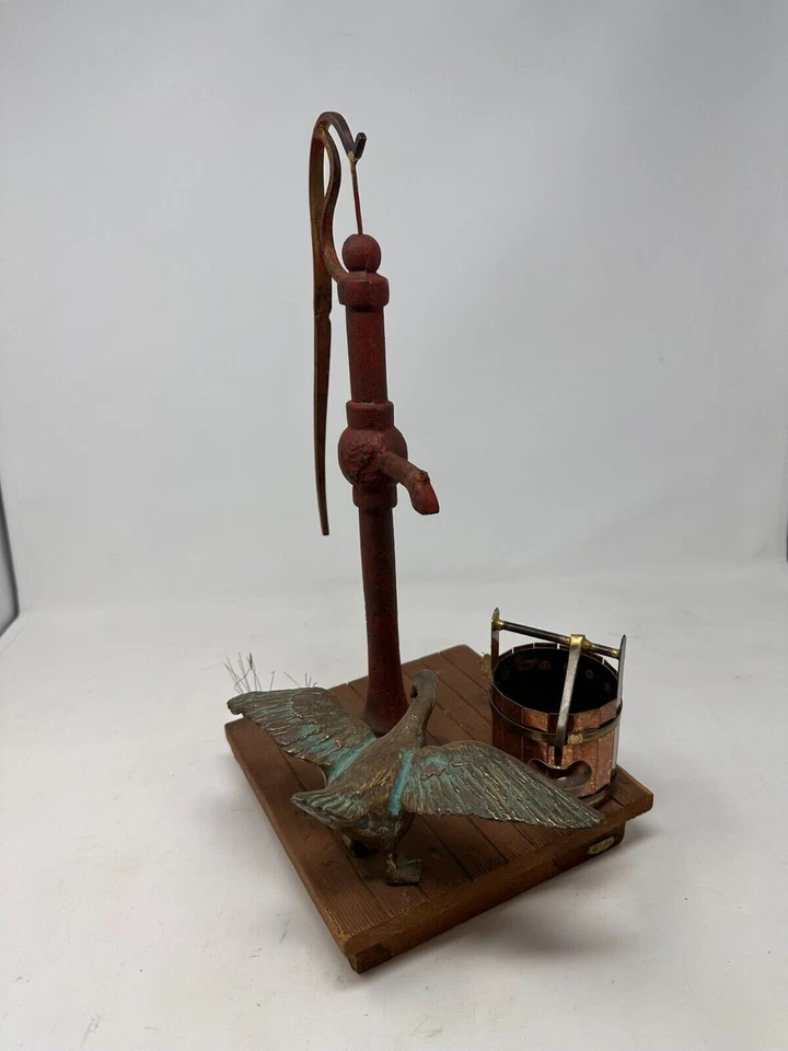 Escultura de Curtis Jere "Ganso en la bomba de agua" 1972 firmada - mediados de siglo moderna Foto 3 de 4