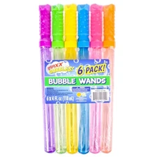 Maxx Bubbles 4oz Bubble Wands – 6 Pack, Outdoor Summer Fun, 101799 Blue