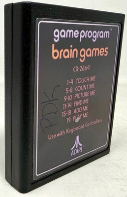 Brain Games Atari 2600 Video Game CX-2664 (Touch Count Picture Find Add Play Me)