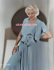 JEAN HARLOW #179 BEAUTIFULLY COLORIZED PHOTO 11 X 8.5 SHIPS FREE