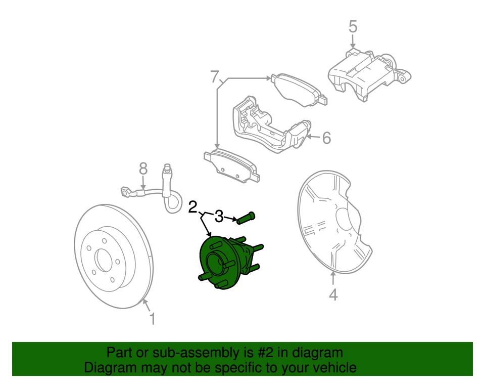 Buje/rodamiento de rueda trasera genuino GM 97-16 con sensor de velocidad/estrones 13585741 Foto 4 de 4
