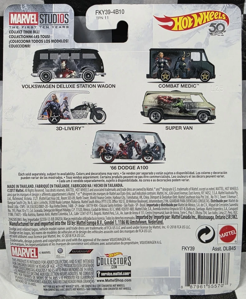 Volkswagen Deluxe Station Wagon 2018 Hot Wheels Pop Culture Marvel #1/5 Iron Man Foto 4 de 4