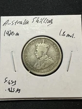 1920 M Australia One Shilling - Scarce Old Silver Coin
