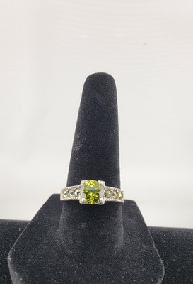 Vintage Sterling Silber Ring, .925 CW gemarkt, Peridot Stein Gr. 7,25 2,63g
