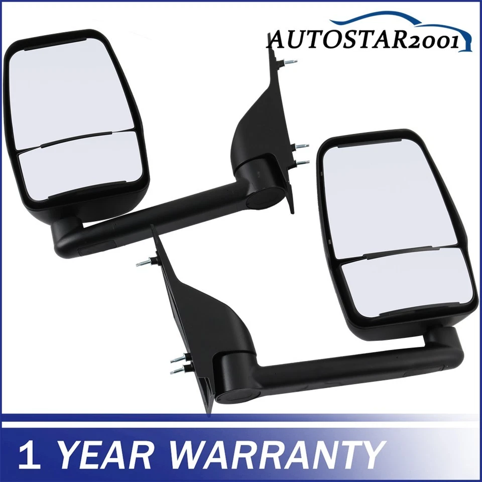 LH + RH пара ручной буксировки зеркала гладкий для Chevy Express Savana Van 2003-17 новый - Изображение 2 из 4