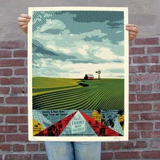 Farm Aid Anniversary Poster At Family Farm Stage In USA On 2025 40 Years