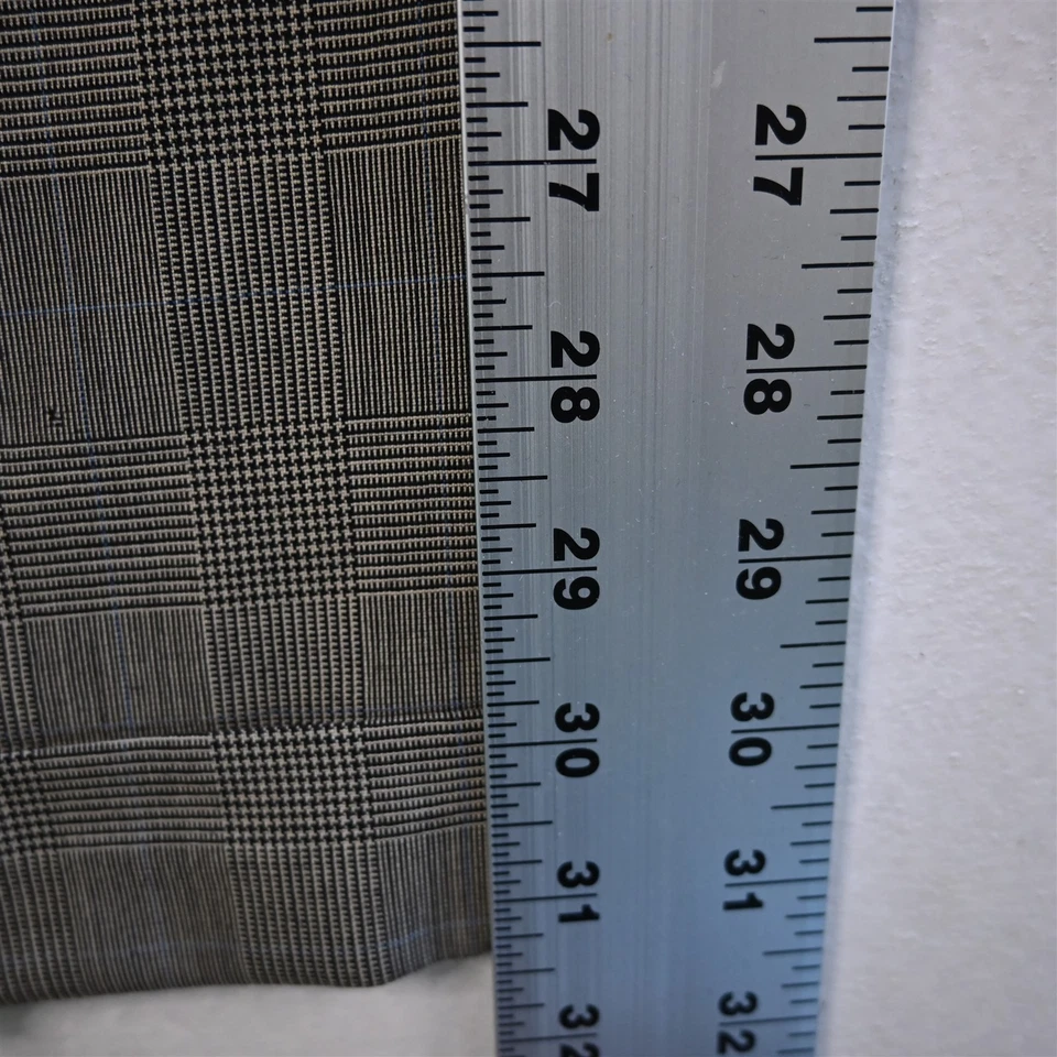 Pantalones clásicos para hombre Nautica 38x32 marrón lana cachemir cuadros Glenn plisados con puños Foto 4 de 4