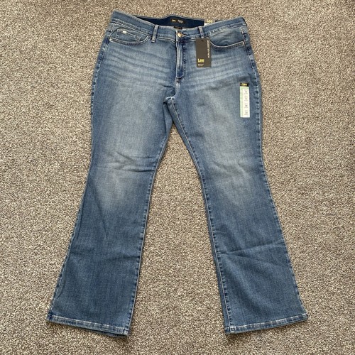 Lee Jeans Majestic Mid Rise Blue Denim Bootcut Damenjeans – UK Größe 18 kurz - Bild 2 von 9