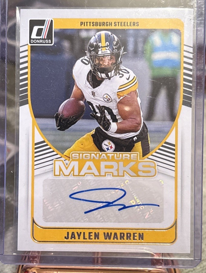 2024 Panini Donruss - Signature Marks Jaylen Warren #SMA-JWA (AU)