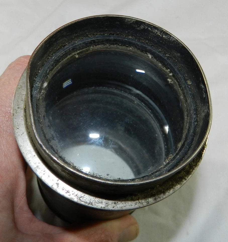 Lente de cámara de latón vintage - Gundlach-Manhattan Opt. Co. Rochester, NY - 5" de largo Foto 3 de 4