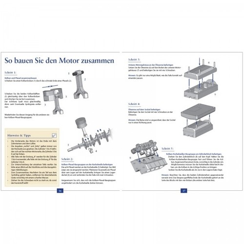 V8 Motor Lernpaket zum selber Bauen Sportwagen Bausatz Modellbau Franzis Verlag - Bild 8 von 10