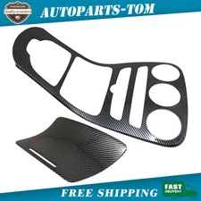 NEW For Mercedes C Class W205 Carbon Fiber Style Console Frame Panel Trim USA