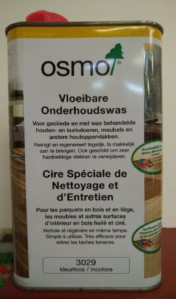 Cire d'entretien Osmo 3029 incolore 1L pour parquet en bois