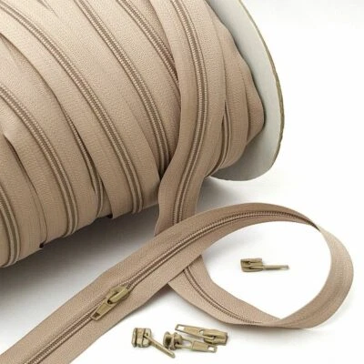 No3 Continuous Zip On Roll With Sliders 1m 5m 10m Cushion Upholstery Bags Sewing