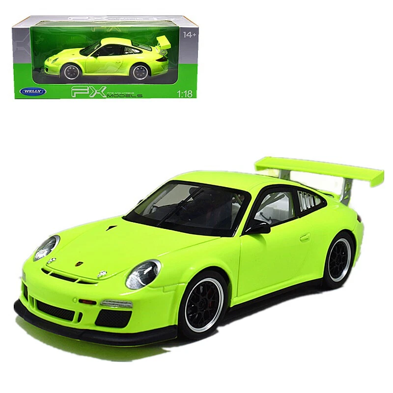 Welly 1 18 Porsche 911 GT3 Cup Diecast Model Car New in Box Green Hot Sale
