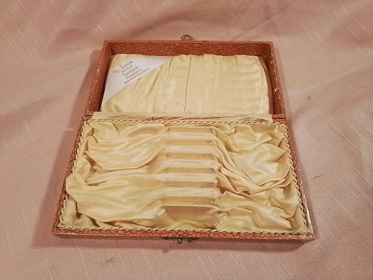 Kleiner Antiker Besteckkasten,Besteck Kasten,für 6 Besteckteile,braun