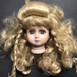 doll head with long hair to style