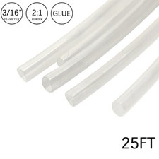 2:1 Heat Shrink Tubing 3/16" 25FT Clear Glue Waterproof Dual Wall Wires Wrap