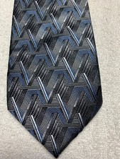 FERUCCI MENS TIE GRAY BLUE BLACK 3.75 X 60