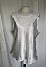 Cinema Etoile Pearl Satin Lace Camisole Tank Top Women's Size Medium