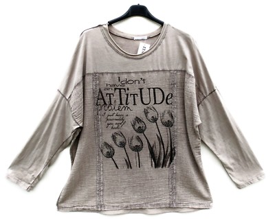 NEW Italy Moda Tunic Tunic Tunic Shirt XL 48 50 Lagenlook **
