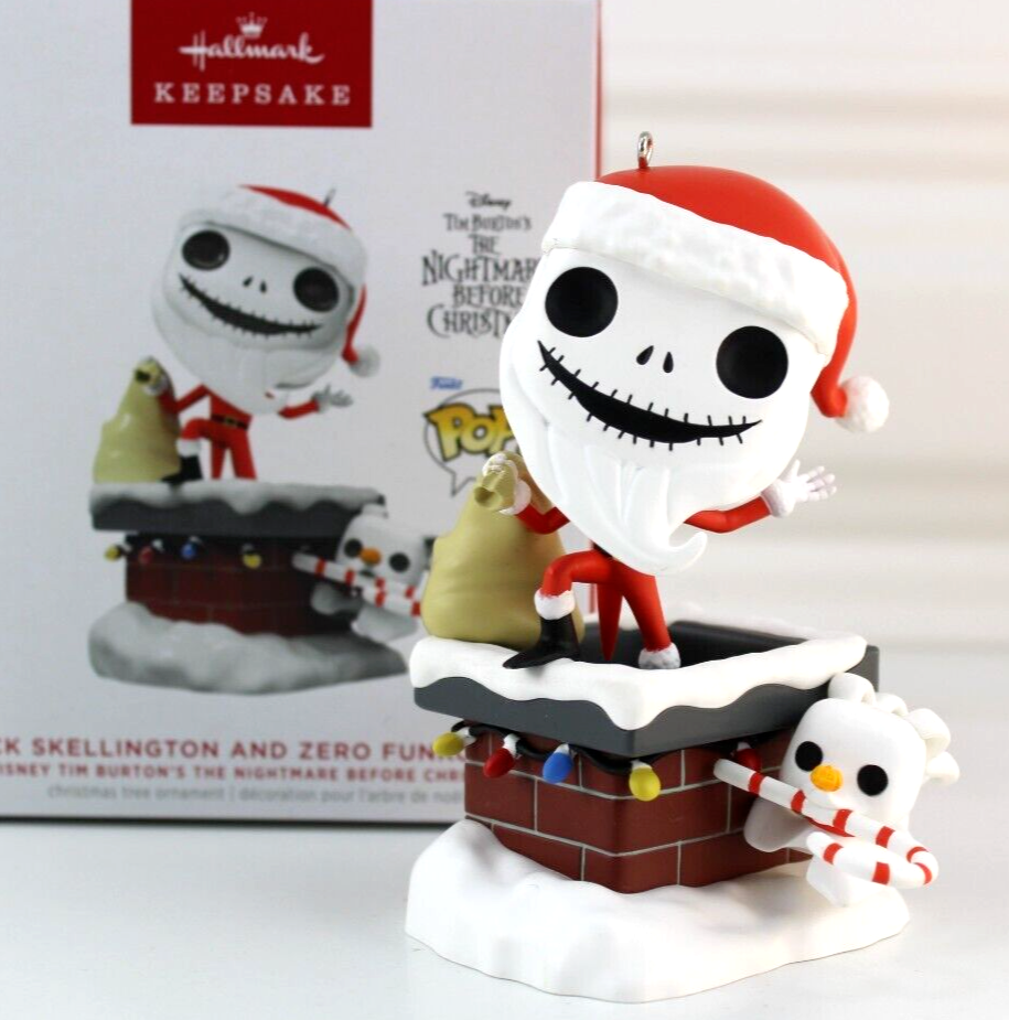 Hallmark Jack Skellington And Zero Ornament Nightmare Before Christmas 2023 New