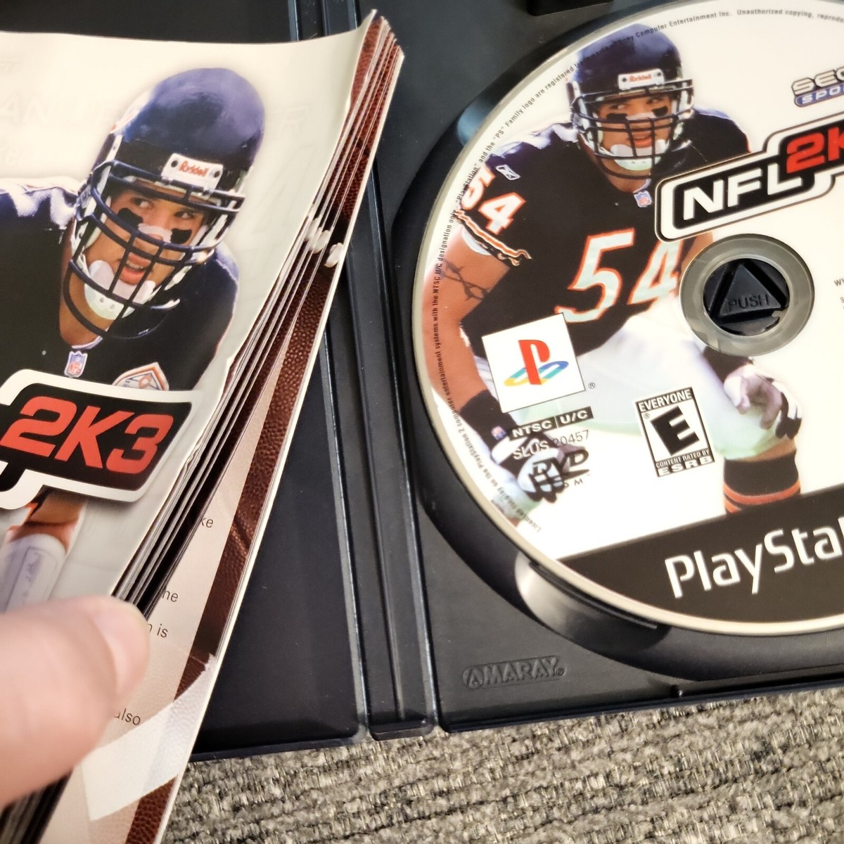 Playstation 2 NFL 2k3 Brian Urlacher #54 Chicago Bears, with