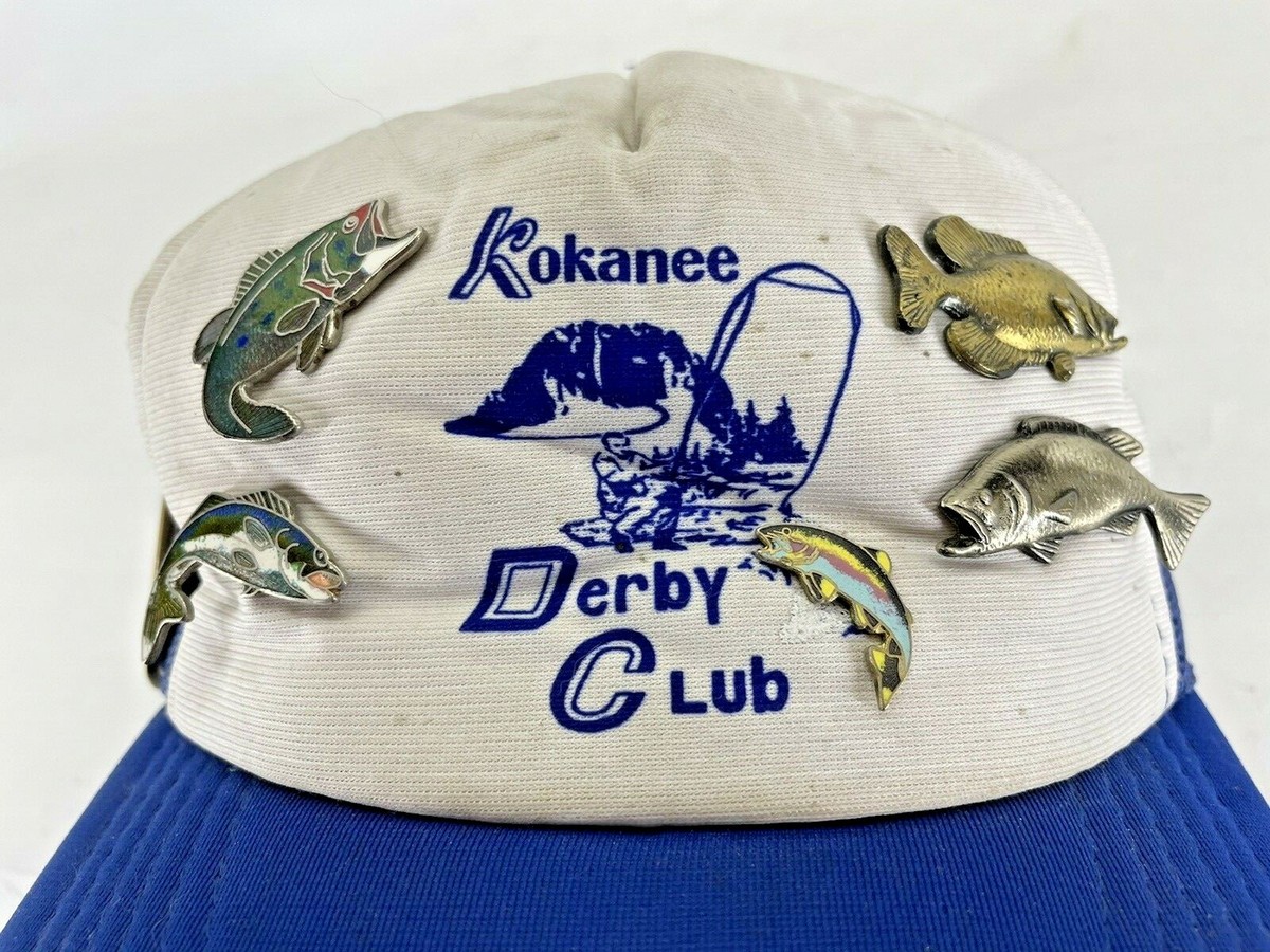 Vintage Kokanee 80s Fishing Derby Club Trucker Snapback Hat