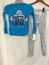 New Carter's Boys Yeti Pajama set Snug Fit Long Sleeve Pants Blue Gray U pick