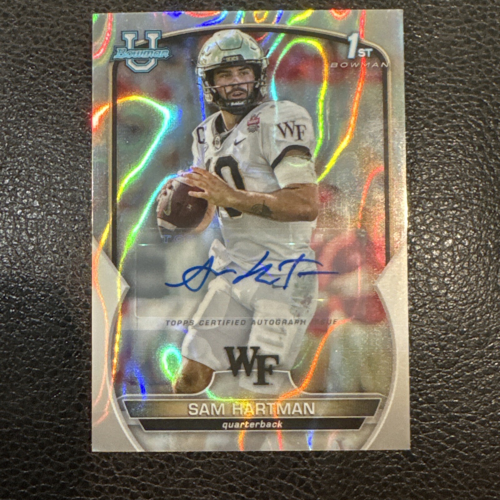 2022 Bowman U Chrome Sam Hartman Lava Refractor 1st Prospect Auto /199