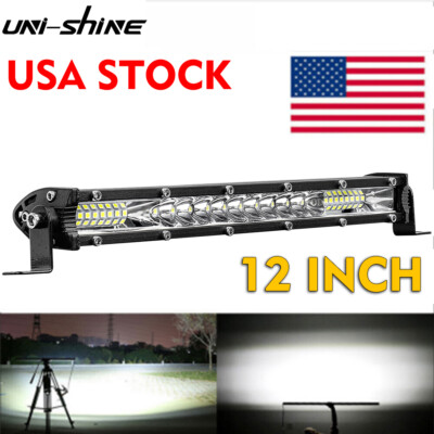 10''inch LED Work Light Bar Spot Flood Combo Truck SUV ATV Jeep Offroad Driving