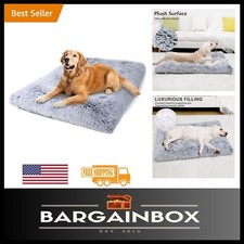 Multi-Use Plush Pet Bed for Large Dogs - Grey, Easy to Clean  Travel-Friendly