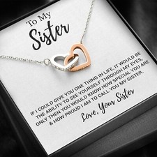 To My Sister Necklace, Brother to Sister, Birthday gift For Sister from Brother