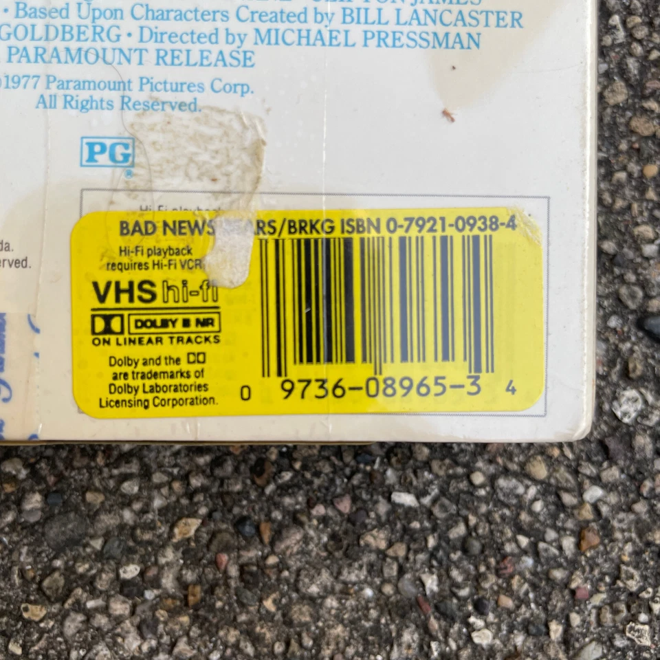 BRAND NEW Bad News Bears Breaking Training (VHS, 1989) RARE Sealed Watermarks - Imagem 4 de 4