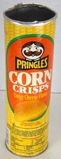 Vtg 1988 PRINGLES Can Corn Crisp Cheese Flavor Chips Canister Old Food Container