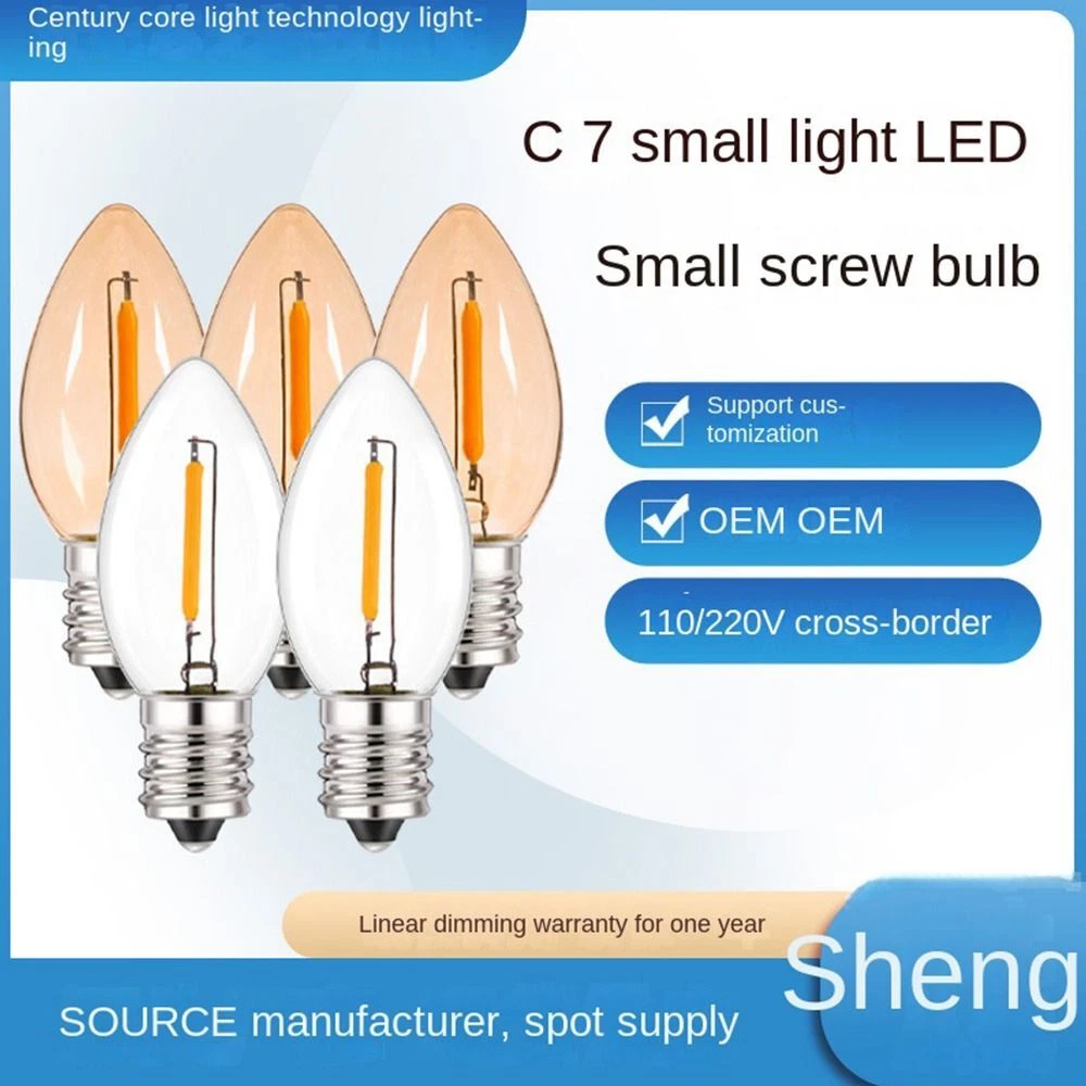 E12 E14 Crystal Light Bulb 0.5W 1W Light Bulb Hot LED Bulb 6000K White Light