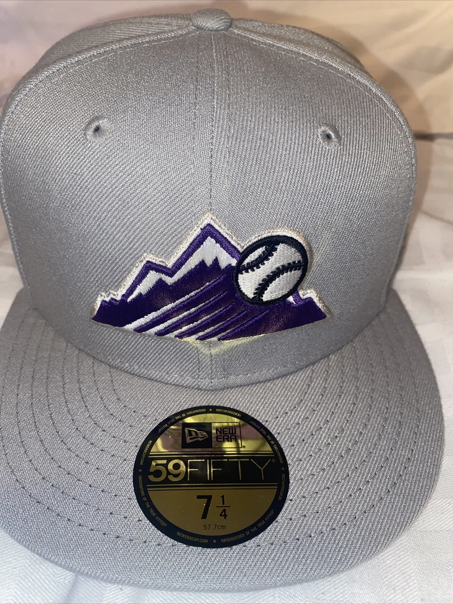 New Era Colorado Rockies Fitted Silver Bottom Black Purple (25TH