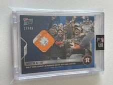 2022 Topps Now 1160 Houston ASTROS World Series Champion CELEBRATION Relic 17/49