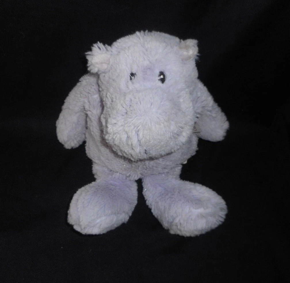 COZY HUGS MICROWAVABLE COLD WARM PURPLE HIPPO ICE PACK STUFFED ANIMAL PLUSH TOY