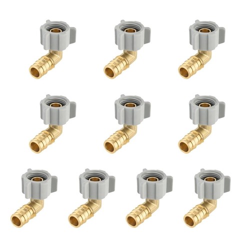 10 PCS EFIELD Pex-A Expansion Brass Fittings 1/2" Female Swivel Elbow , No Lead