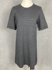Banana Republic Womens Short Sleeve Tee Shirt Sweater Dress Small Gray Pre-Owned