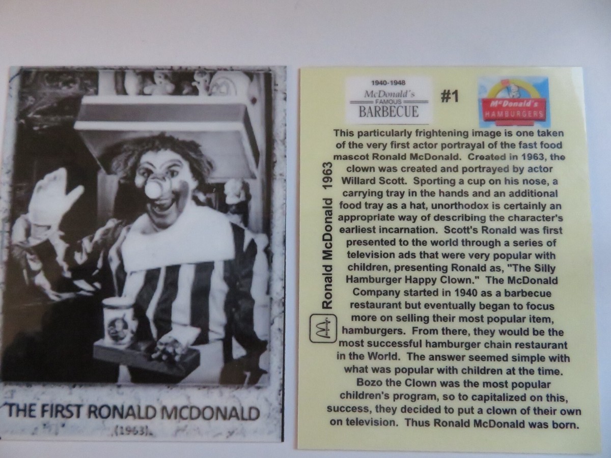 Mc Donalds- The Ronald McDonald 1963 