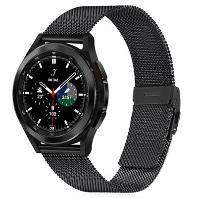 Metal Band for Galaxy Watch 5 Pro 45mm/Watch 4 Classic 42mm 46mm Mesh Loop Strap