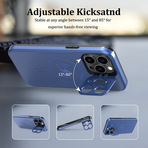 For Apple iPhone 15 14 Pro Max Safe Magnetic Case Shockproof Kickstand Cover - Picture 25 of 54