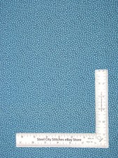Patriotic Fabric Small Stars By The Yard Scatter on Cerulean Blue Cotton