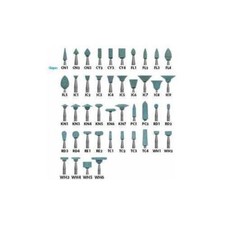 Shofu Dental 0018 Dura-Green Finishing Stones Handpiece Inverted Cone IC5 12/Bx