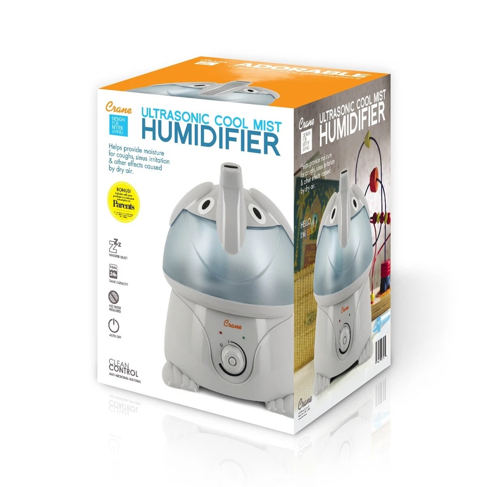 Humidificador sin filtro de grúa 1 galón humidificadores ultrasónicos de niebla fría elefante Foto 3 de 3