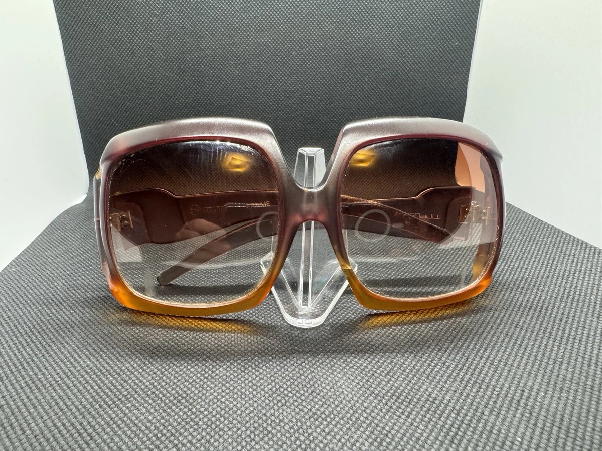 Vintage Renauld Women\'s Black and Gold Rimless Sunglasses with Floral Case Renauld Sunglasses In Vintage Sunglasses | eBay main image 3